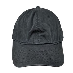 UBI Strapback Hat Black One Size Adjustable Solid 6 Panel Blank